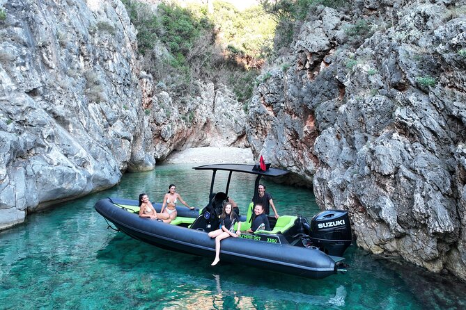 Vlore Speedboat Tour to Dafina Bay & Haxhi Ali Cave - Bristani Bay adds bunkers to the beach day